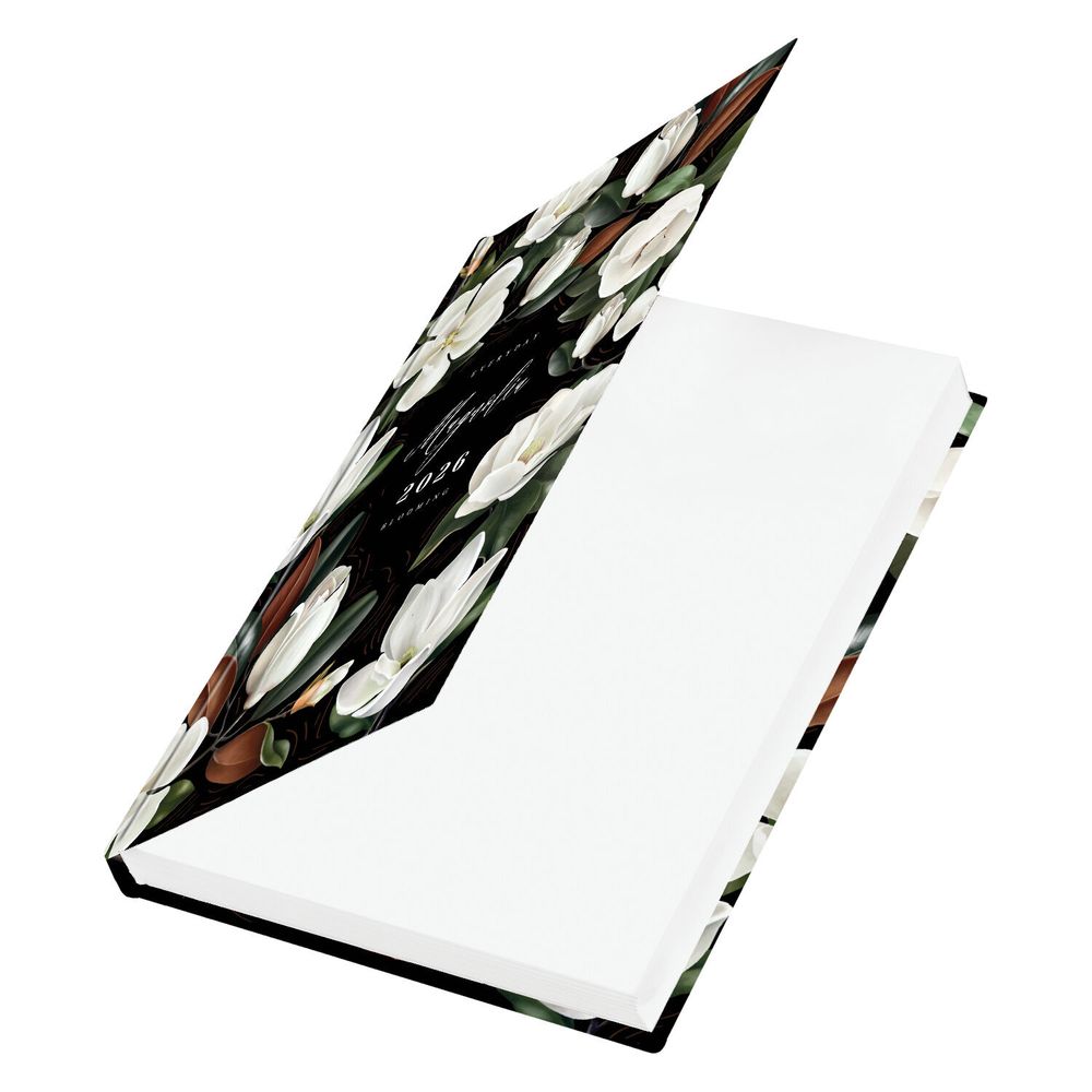 Ежедневник датированный 2026 145х215 мм А5 STAFF ламинированная обложка "Магнолия" (117326)