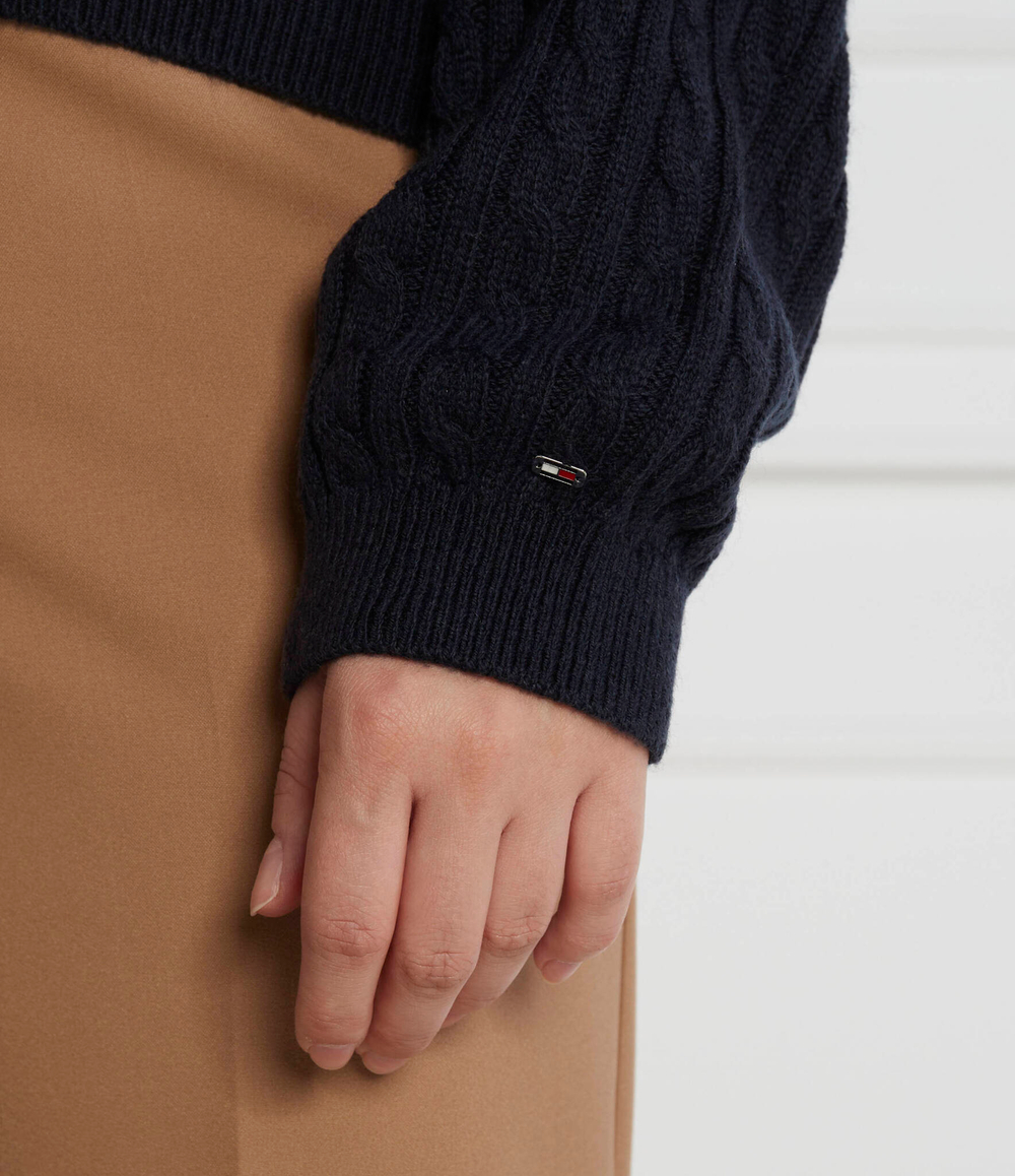 Хлопковый свитер soft cable Tommy Hilfiger - темно-синий(WW0WW39887)
