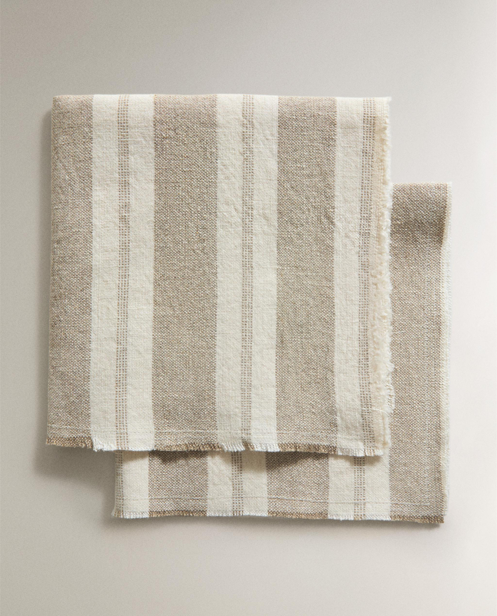 Zara Home столовая салфетка из льна, узор в полоску, 45 45 см (комплект 2 шт.)