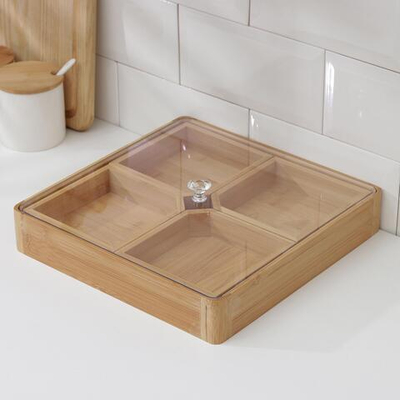 Ящик для хранения чая Striata (28х28х7 см) (Цвет: не задано)