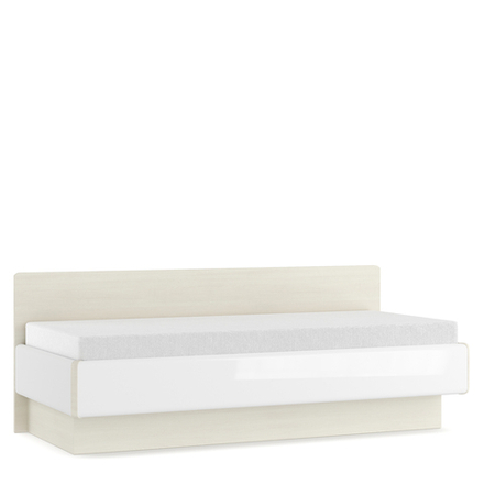 LE4250.2	Кровать 46.250.00.00-01 90х200 см Арт. 46.250.3.41.04.90 Вяз светлый/ Белый, высокий глянец