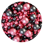 Шарики кранч Розовый, черный микс  100 гр.