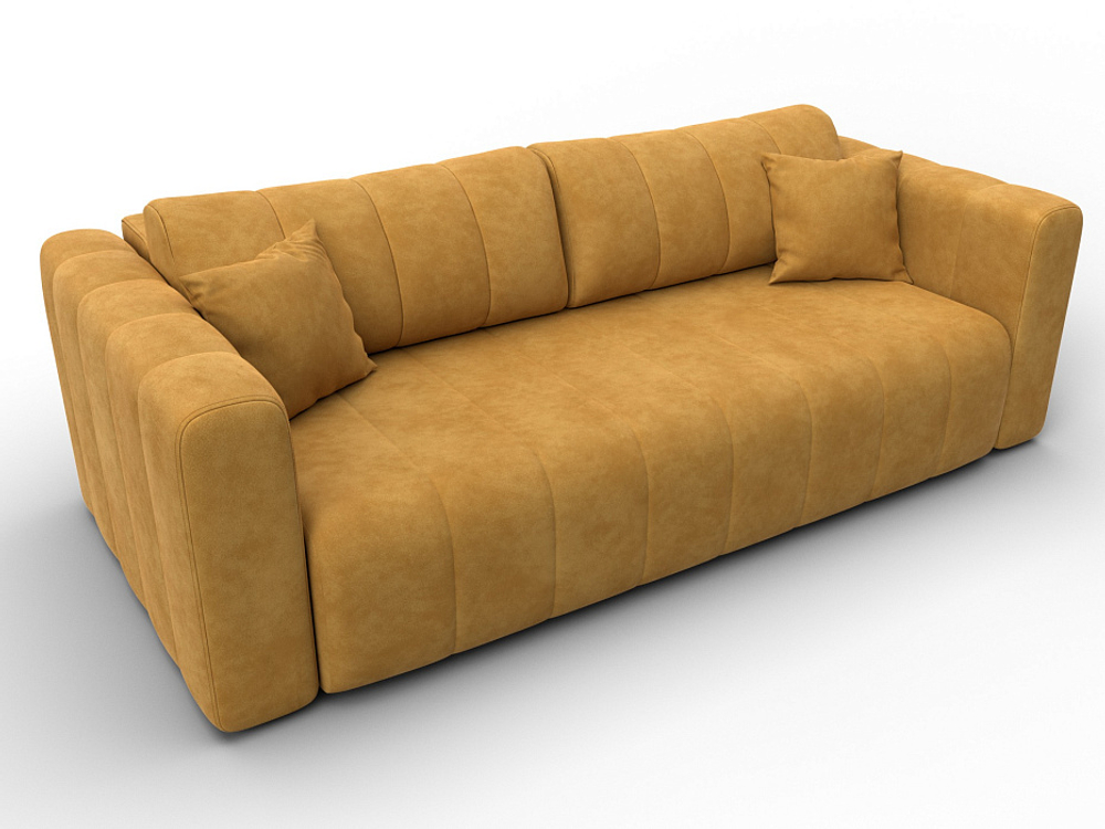 Диван прямой Лига-062 НПБ ВЕЛЮР BRUT 10 желтый