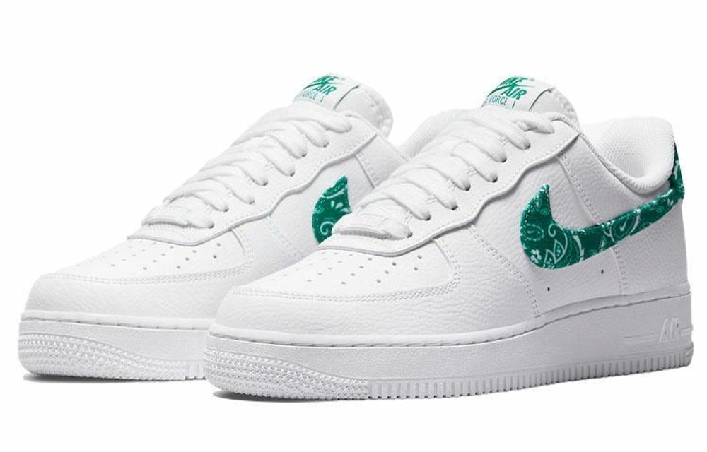 Кроссовки Nike Air Force 1 '07 Essential "Green Paisley" (Женская размерная сетка)