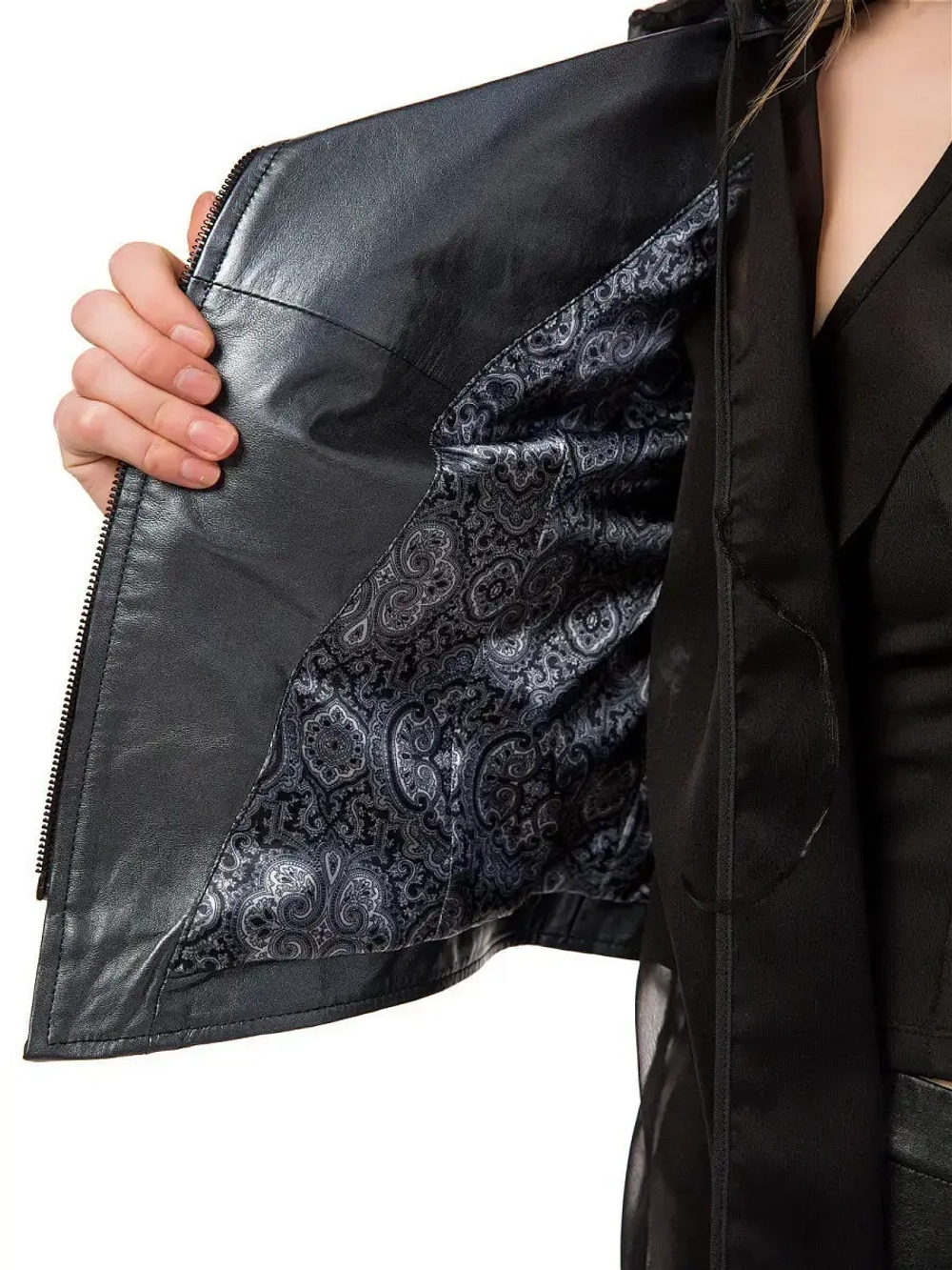 Косуха кожаная куртка женская Турция