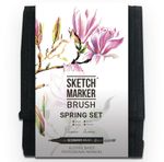 Набор маркеров SKETCHMARKER BRUSH Spring Set 12шт весна + сумка органайзер