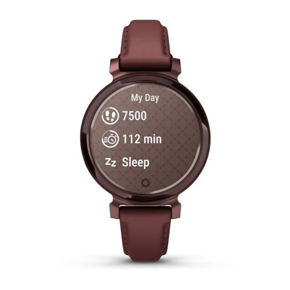 Смарт часы Garmin Lily 2 Classic темно-бронзовые с шелковичным кожаным ремешком
