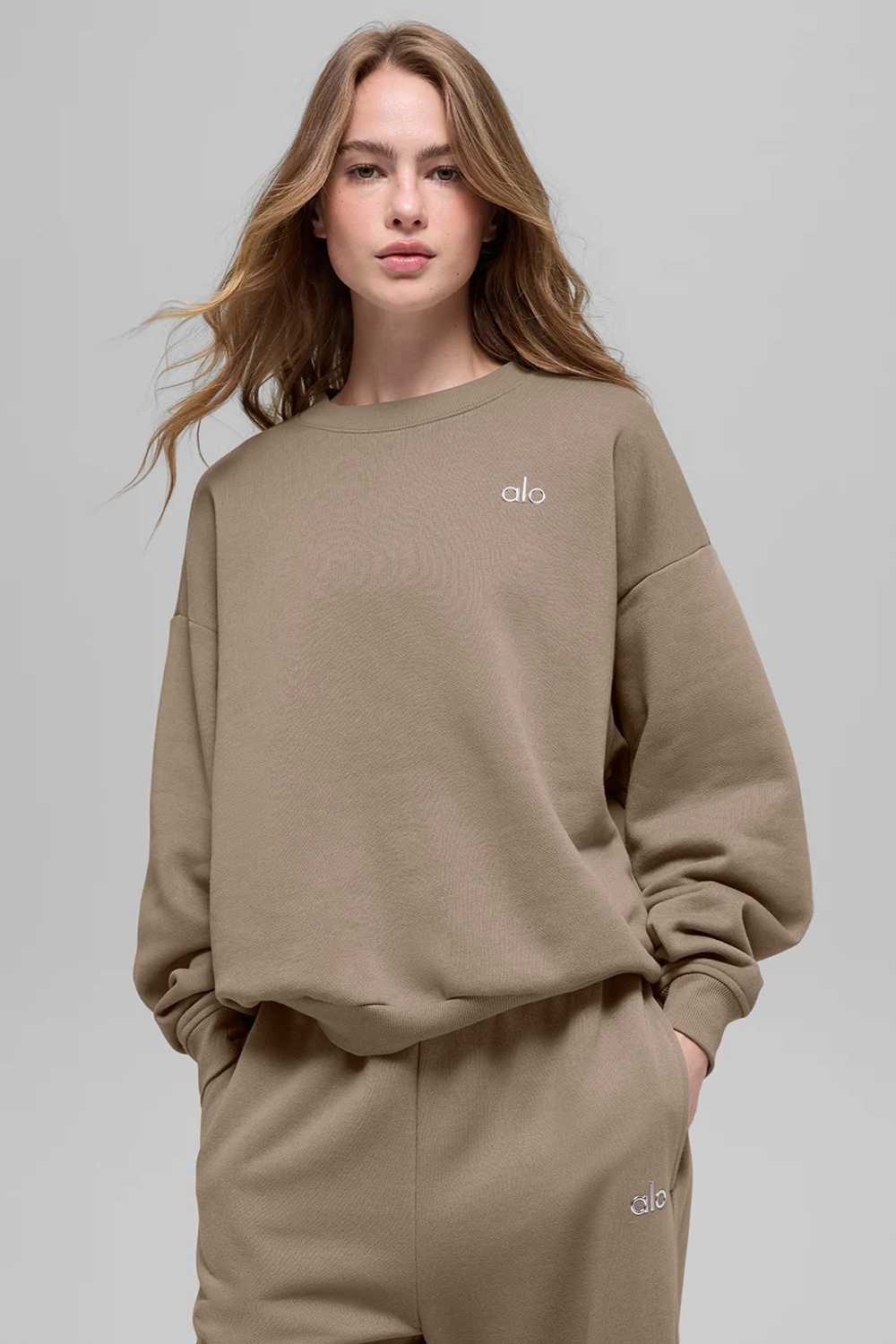 Женский свитшот Alo Yoga - Бежевый