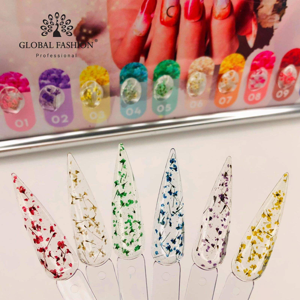 Гель с сухоцветами 5 гр, Flower Gel 09