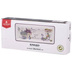 БЛЮДО AGNESS"ЛАВАНДОВАЯ ВЕСНА" 28*12*3 СМ (КОР=32ШТ.)