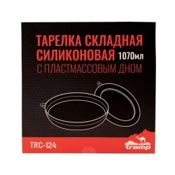 Миска Tramp силикон с пластиковым дном, Red