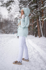 Костюм женский зимний "Fly" мята-белый