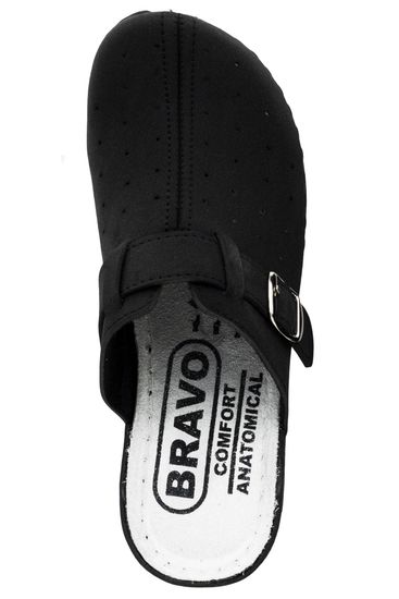 701 | "Aleksandra" | Черные женские медицинские сабо с закрытым носом