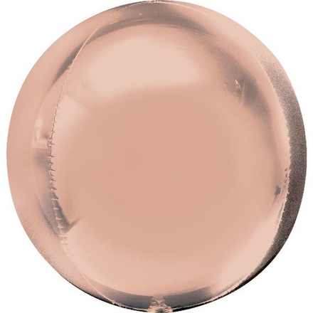 А Сфера 3D, 16"/41 см, Металлик, Розовое золото (Rose Gold), 1 шт