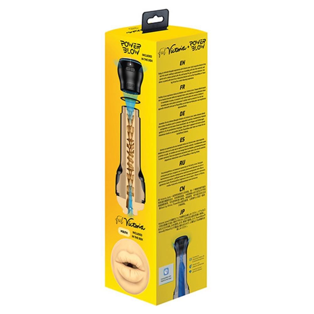 Мастурбатор + интерактивная насадка Kiiroo Interactive Feel Victoria Mouth + Power Blow