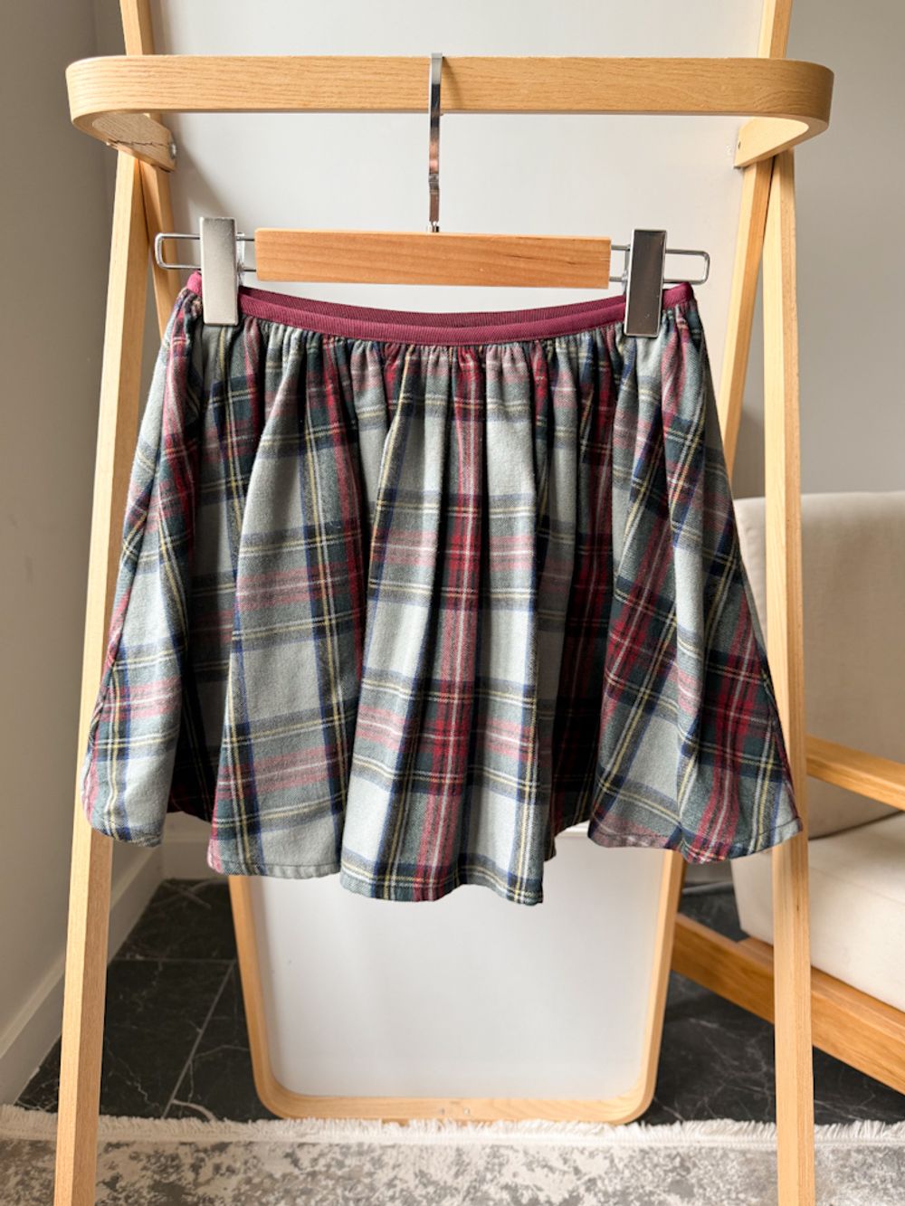 Новая хлопковая юбка в клетку Mona Clan Ghost, 128