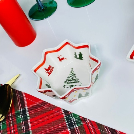 Lenardi 164-044 Салатник 11см НОВЫЙ ГОД в под.уп.(х36)Фарфор