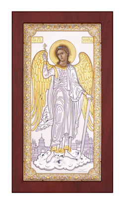 Ангел Хранитель, икона ростовая, красное дерево 102х178