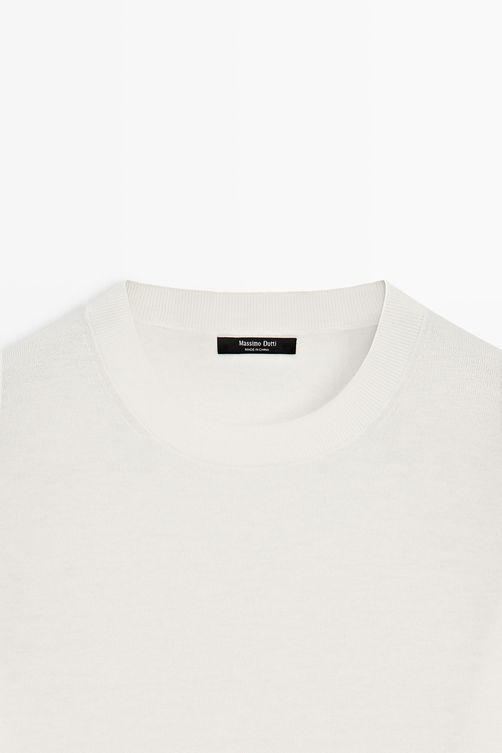 Massimo Dutti Джемпер тонкой вязки из шерсти, натуральный\кремовый