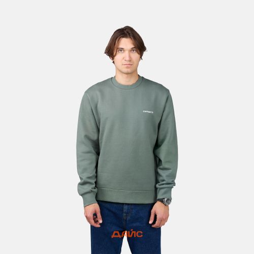 Толстовка мужская Carhartt WIP Script Embroidery Sweatshirt артикул:I033657_park - купить в магазине Дайс