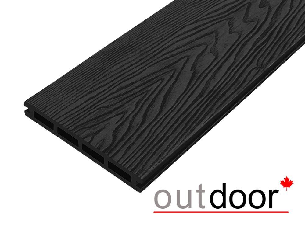 Террасная доска ДПК Outdoor 3D 150*20*4000 мм. HAVANA/вельвет черная