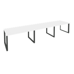 Onix Стол переговорный O.MO-PRG-3.3 Белый Бриллиант/Металл Антрацит 4140*980*750