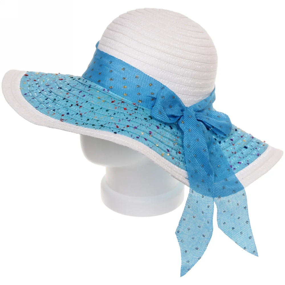 Шляпа женская с широкими полями «TiraMiSu- Адель», микс 5 цветов, р58, ширина полей 13 см