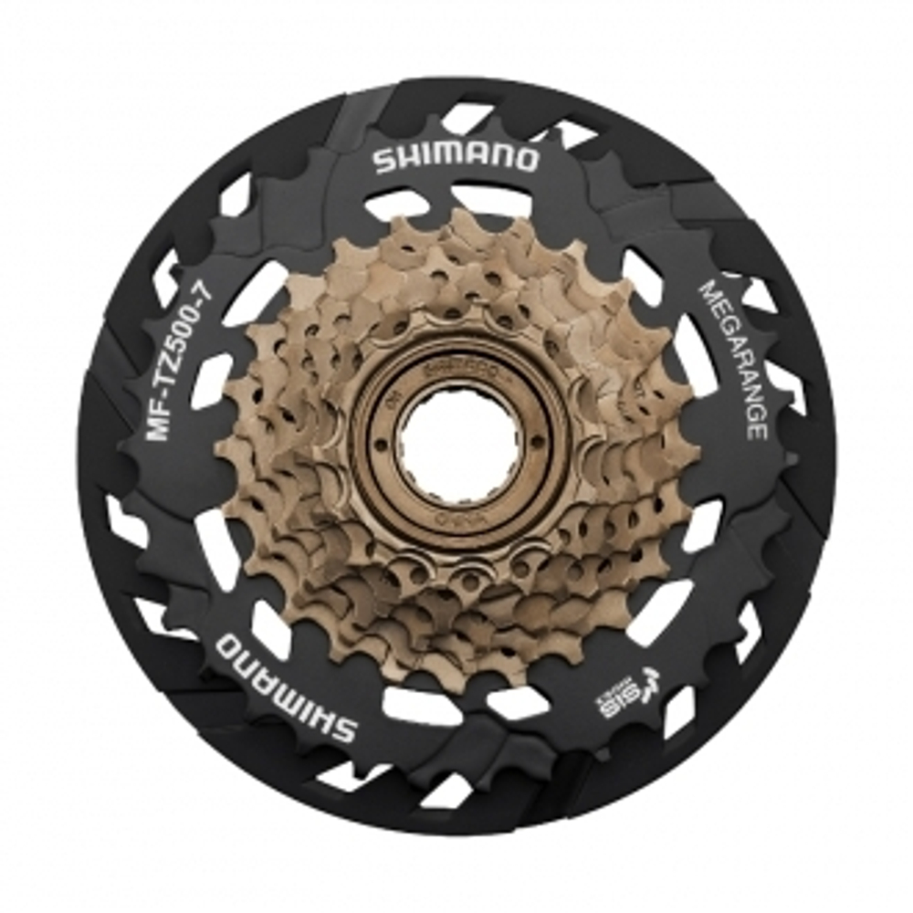 Трещотка Shimano, TZ500, 6ск, 14-28, с защитой, б/уп. AMFTZ5006428CP
