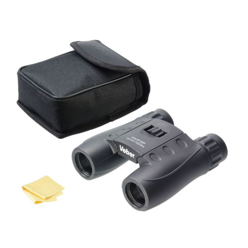 Бинокль Veber 10x25 WP черный