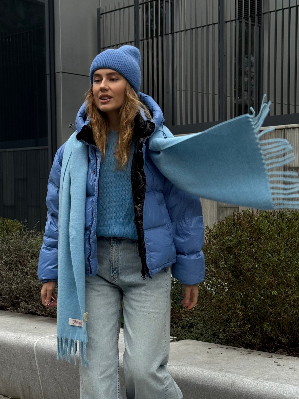 Пуховик Twin голубой