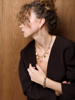 Серьги "Pearl Sink Turtle" Gold