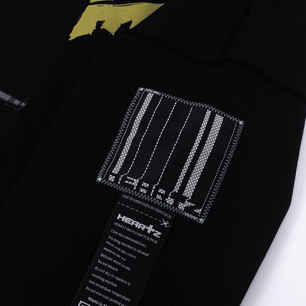 Худи Heartz Sequence Black Distressed черный