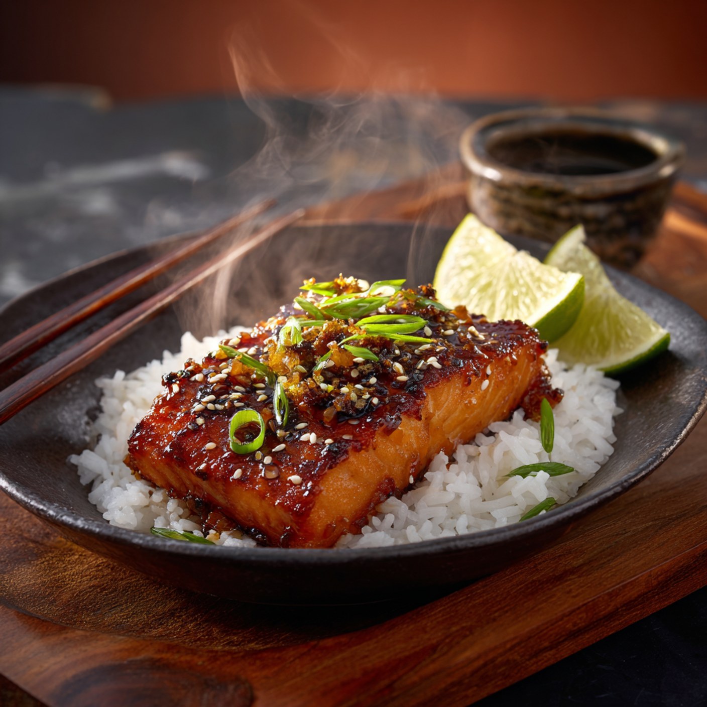 Лосось в соево-медовом маринаде