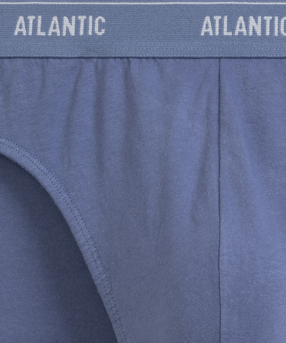 Мужские трусы слипы спорт Atlantic, набор 2 шт., хлопок, темно-голубые + голубые, 2RMP-001