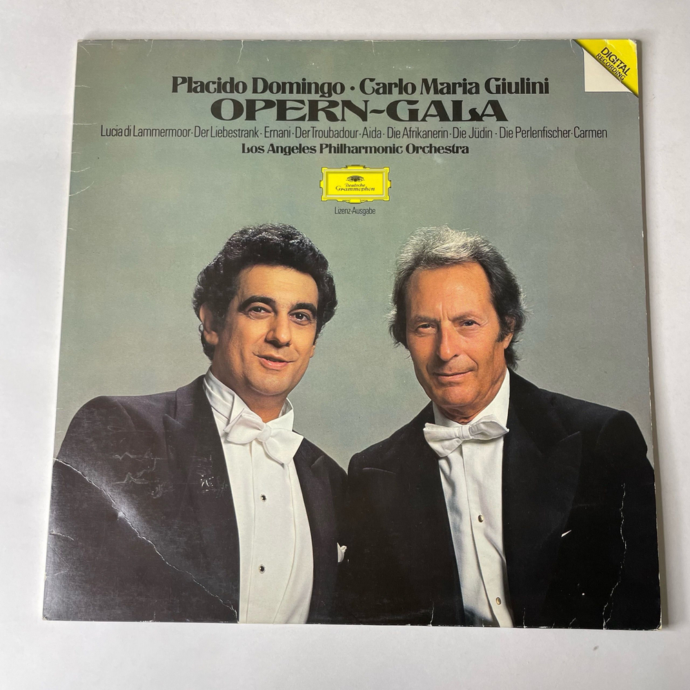 Винтажная виниловая пластинка LP Placido Domingo, Carlo Maria Giulini Opern Gala (ГДР 1988)