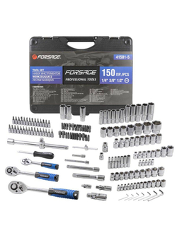 Набор инструмента 150пр. 1/4'',3/8'',1/2''(6-гр.)(4-32мм) Forsage F-41501-5