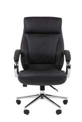Офисное кресло Chairman 794 Россия хром нат. кожа/экокожа черная