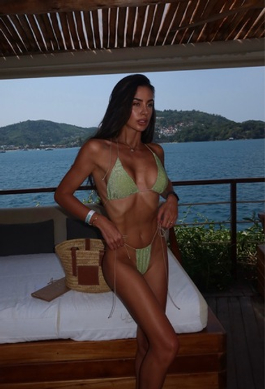 Купальник БЛЕСТКИ зеленый пошив