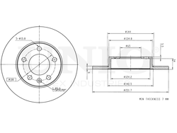 Диск тормозной задний UNIO BRD-20042