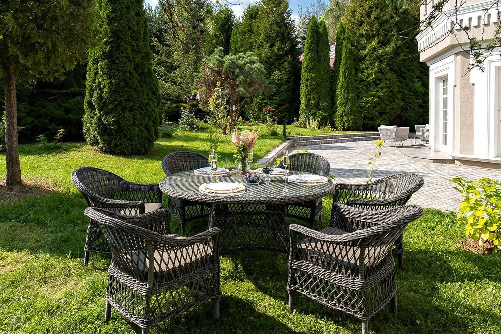 "Эспрессо–150 S" обеденная группа плетеная, цвет графит