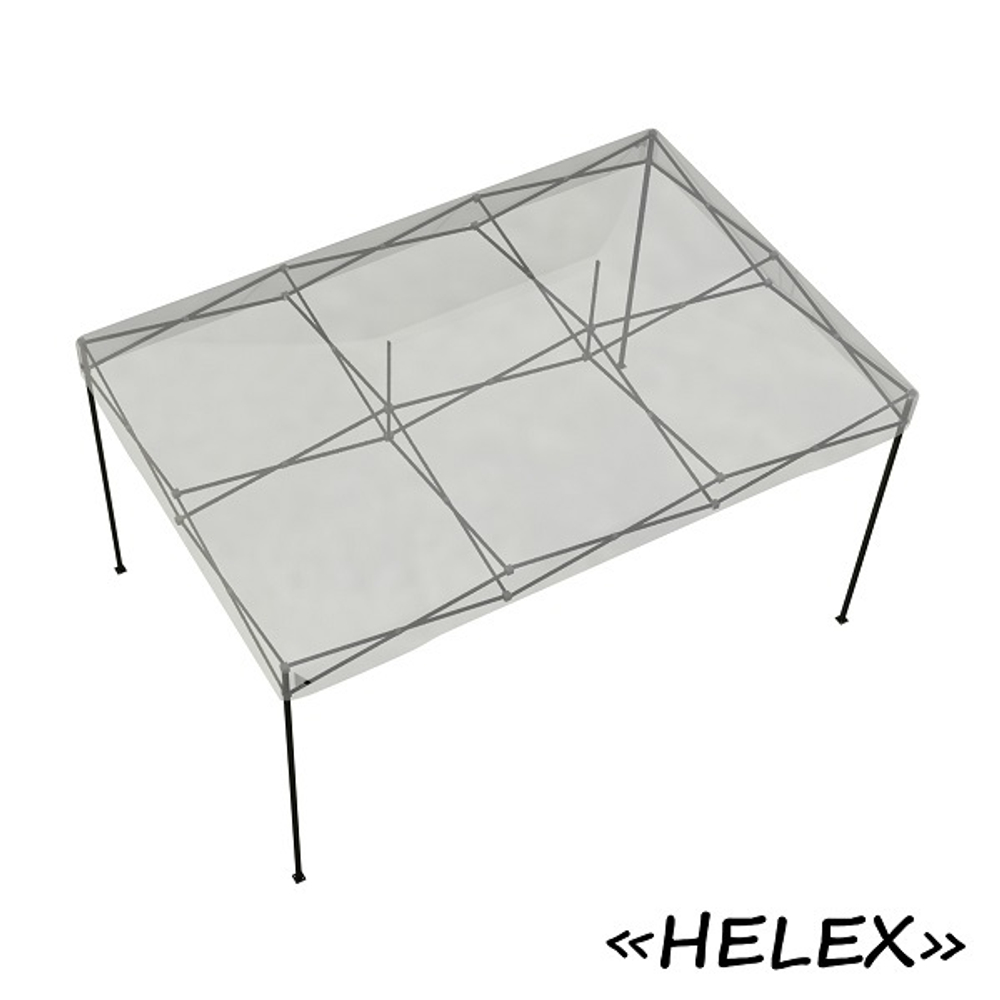 Тент-шатер быстросборный Helex 3x4,5х3м полиэстер черный