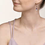 Серьги White&Pink Rose Gold Coeur de Lion