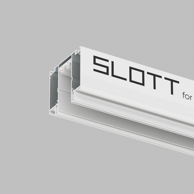 TR2014-WH Профиль-трек SLOTT for DENKIRS SMART, для натяжных потолков, 2 м, алюминий, белый