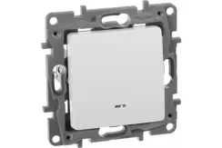 Выключатель Legrand Etika 1-клавишный с индикатором белый 25645