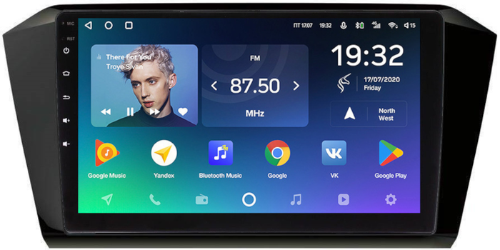 Магнитола для Volkswagen Passat 2015+ (без штатного усилителя) - Teyes CC2 PLUS монитор 10.1" QLED, Android 10, Быстрая, SIM-слот