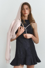 ПЛАТЬЕ ИЗ ДЖИНСОВ С РУФАМИ - ZARA