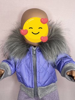 Куртка зимняя сирень для кукол 43 см (999)