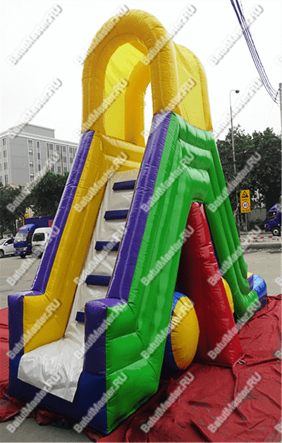 Надувная прямая водная горка с бассейном «Ультра», 9*3*5 м, герметичная