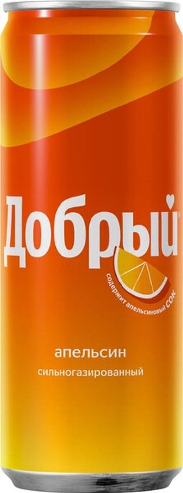Газированный напиток Добрый Апельсин / Dobryj Orange 0.33 - банка