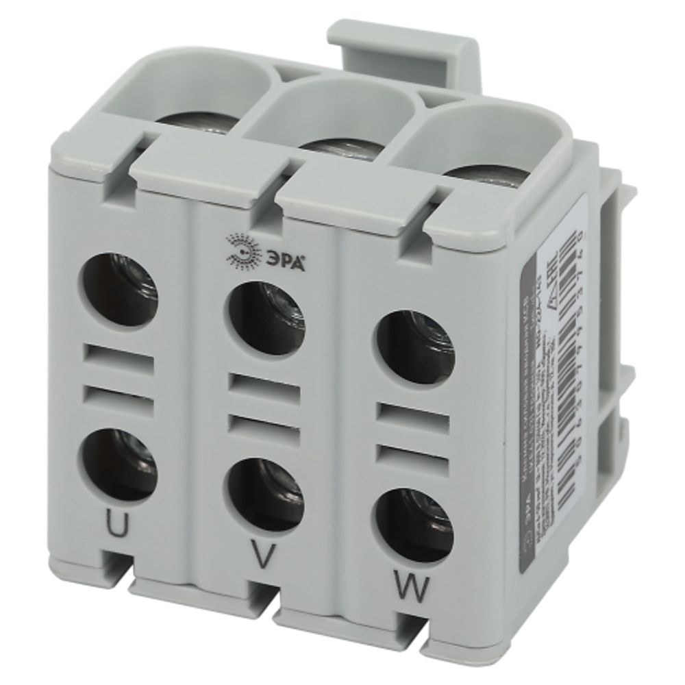 Клемма силовая вводная КСВ ЭРА NO-224-143 тройная (KE61.03) 6-50 мм2 серая L